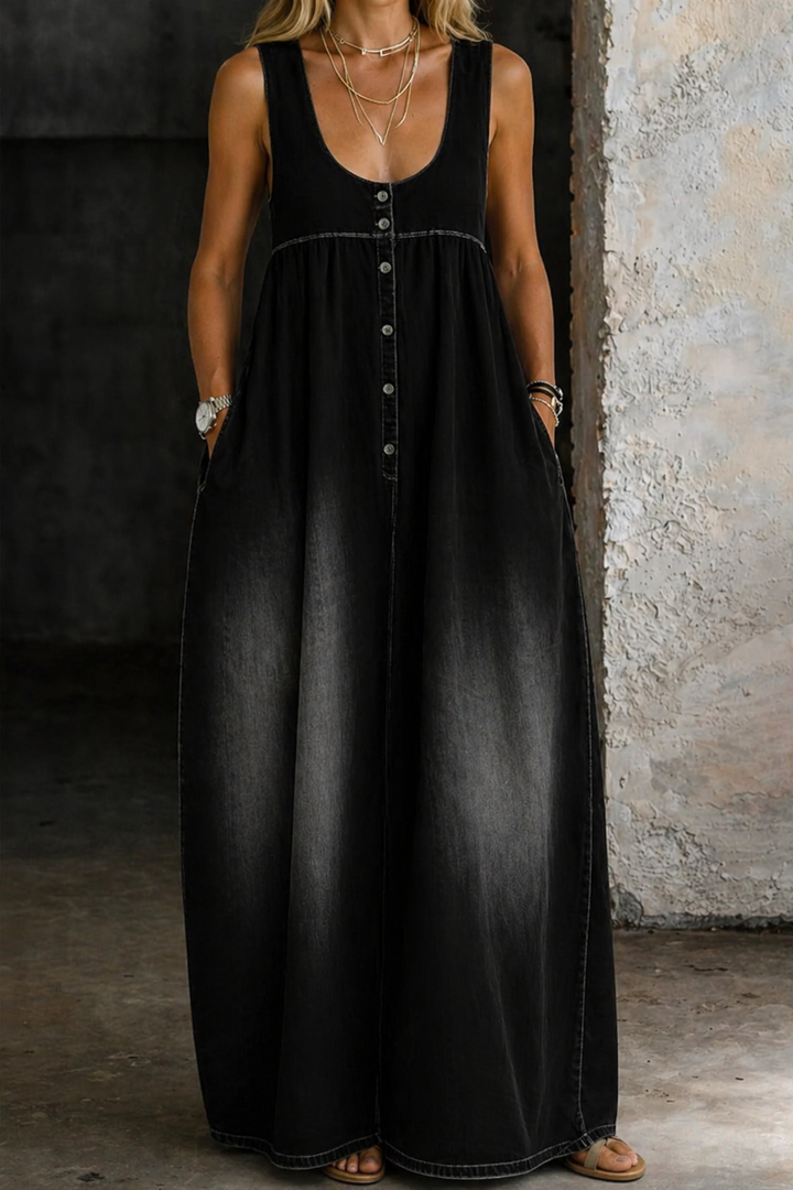 Veronica | Losse Denim-Jurk