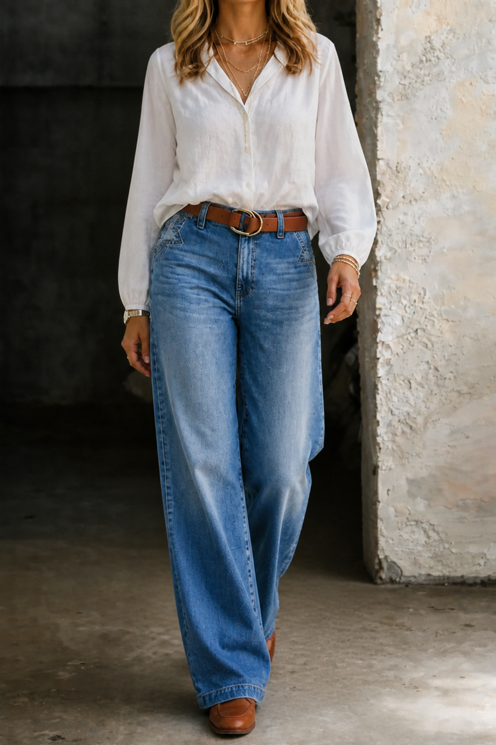 Madie | Vintage Jeans met Hoge Taille