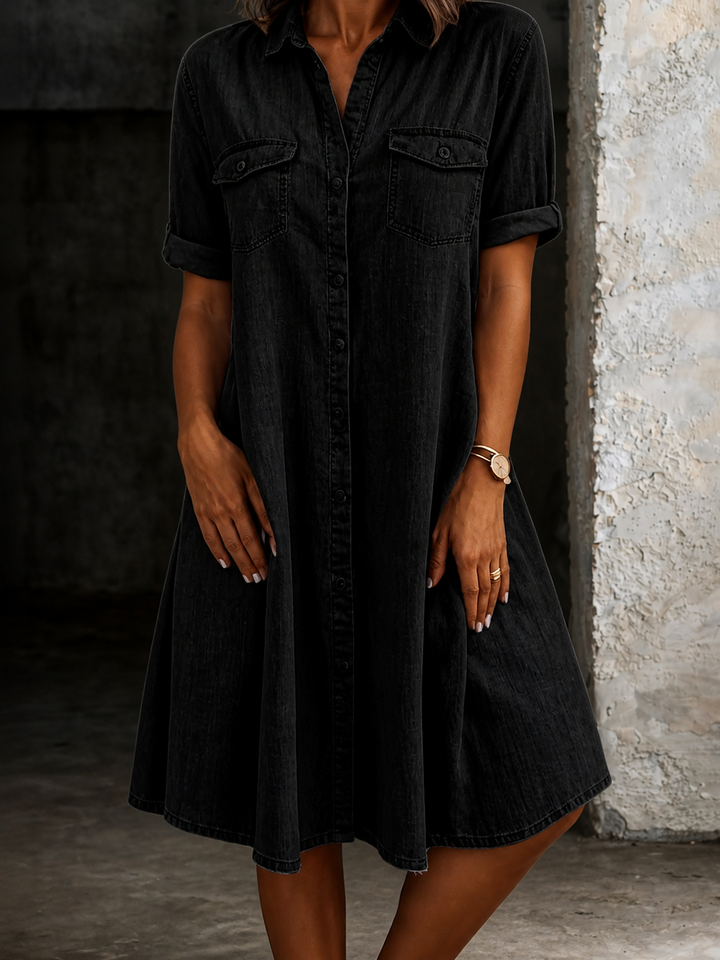 Patricia | Midi-jurk in Denim Casual Stijl