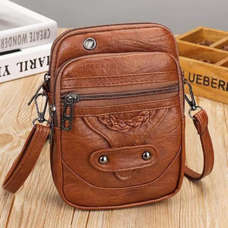 Laura™ | Strukturierte Lederhandtasche