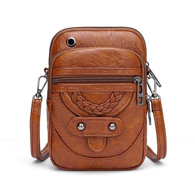 Laura™ | Strukturierte Lederhandtasche