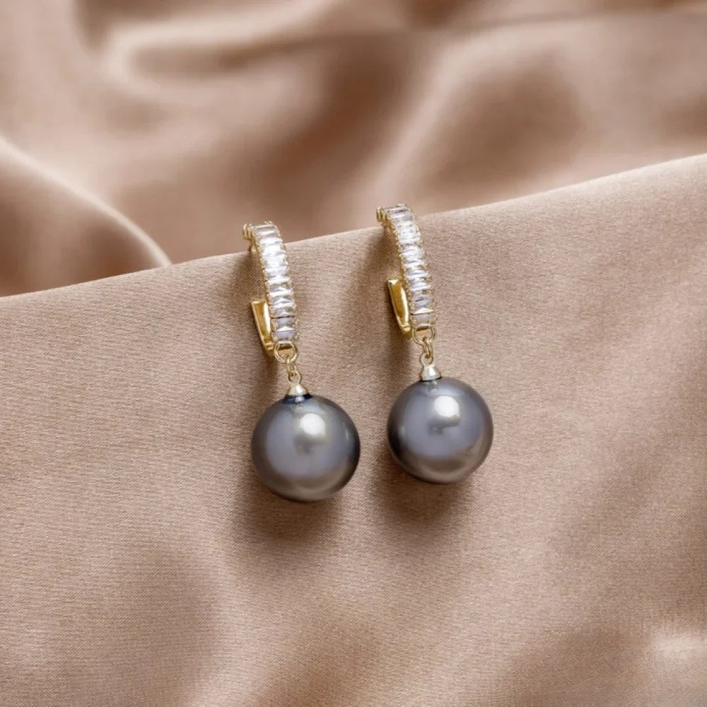 Elegante Ohrringe mit Perlenakzenten