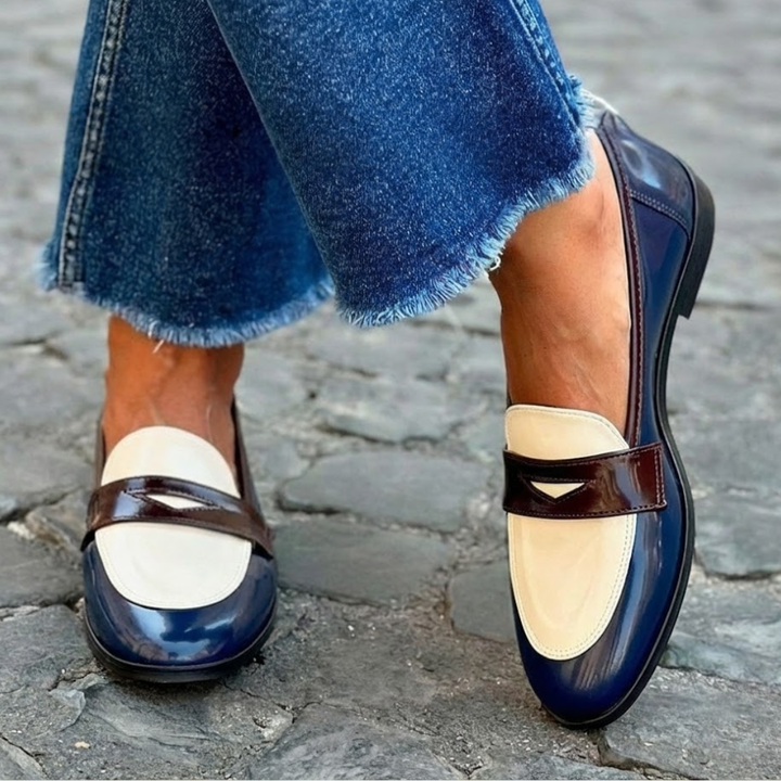 Claudia™ | Contrasterende Mocassins
