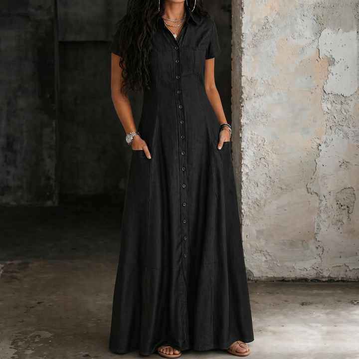 Hera | Lange Jeansjurk