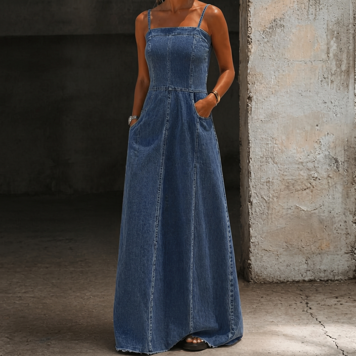 Savannah | Vintage Denim Maxidress