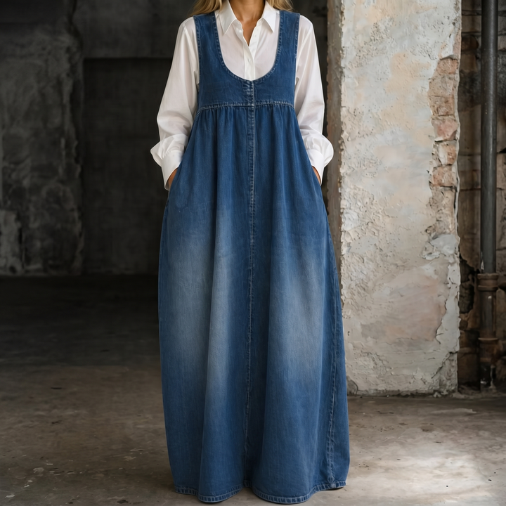 Veronica | Losse Denim-Jurk