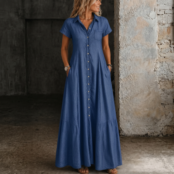 Mandy | Lange Jeansjurk