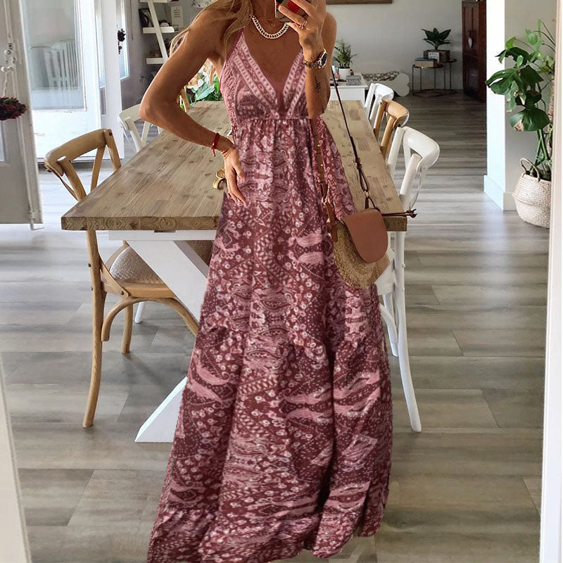 Gweneth - Ärmelloses Boho-Kleid