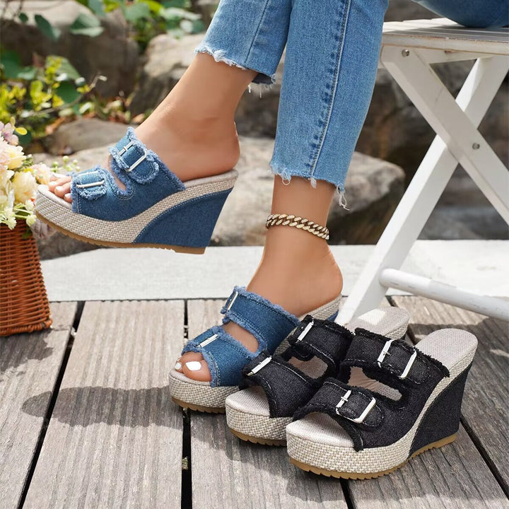 Atelier | Wedge Sandalen met Franjes