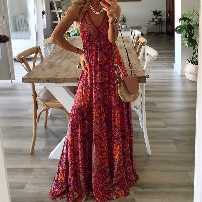 Gweneth - Ärmelloses Boho-Kleid