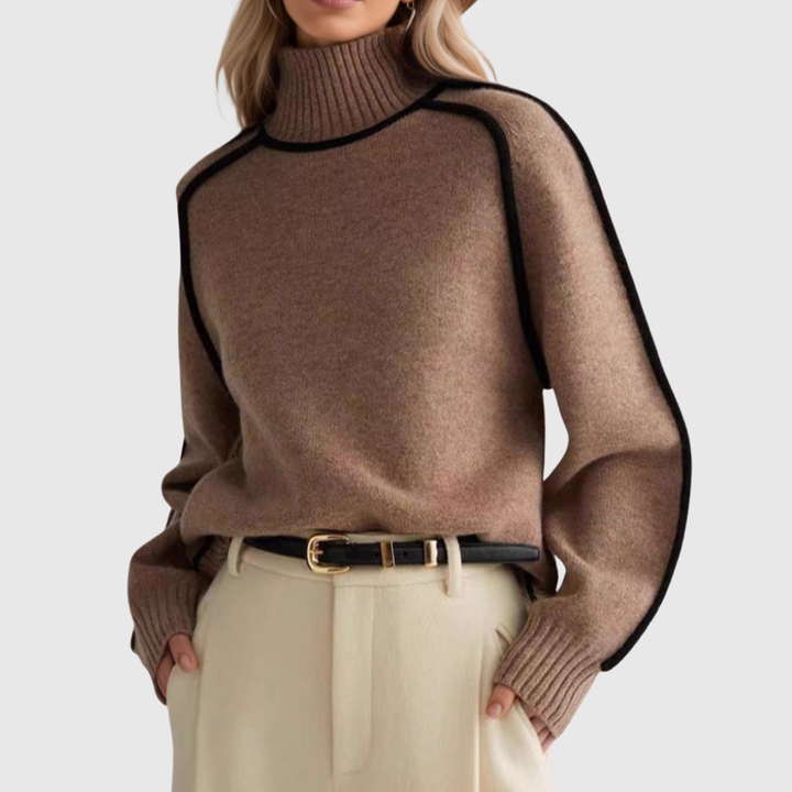 Donna | Eleganter Pulli mit hohem Kragen