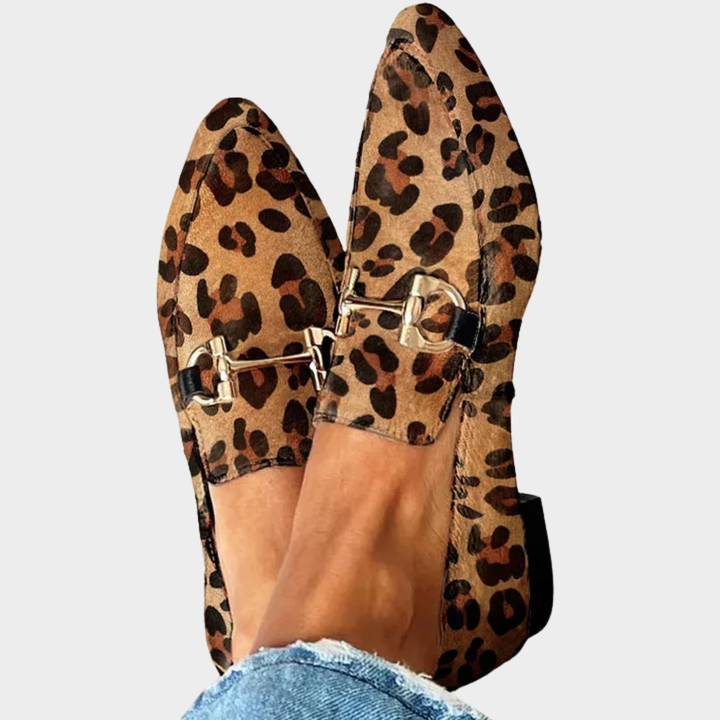 Gia - Elegante Leoparden-Mokassins