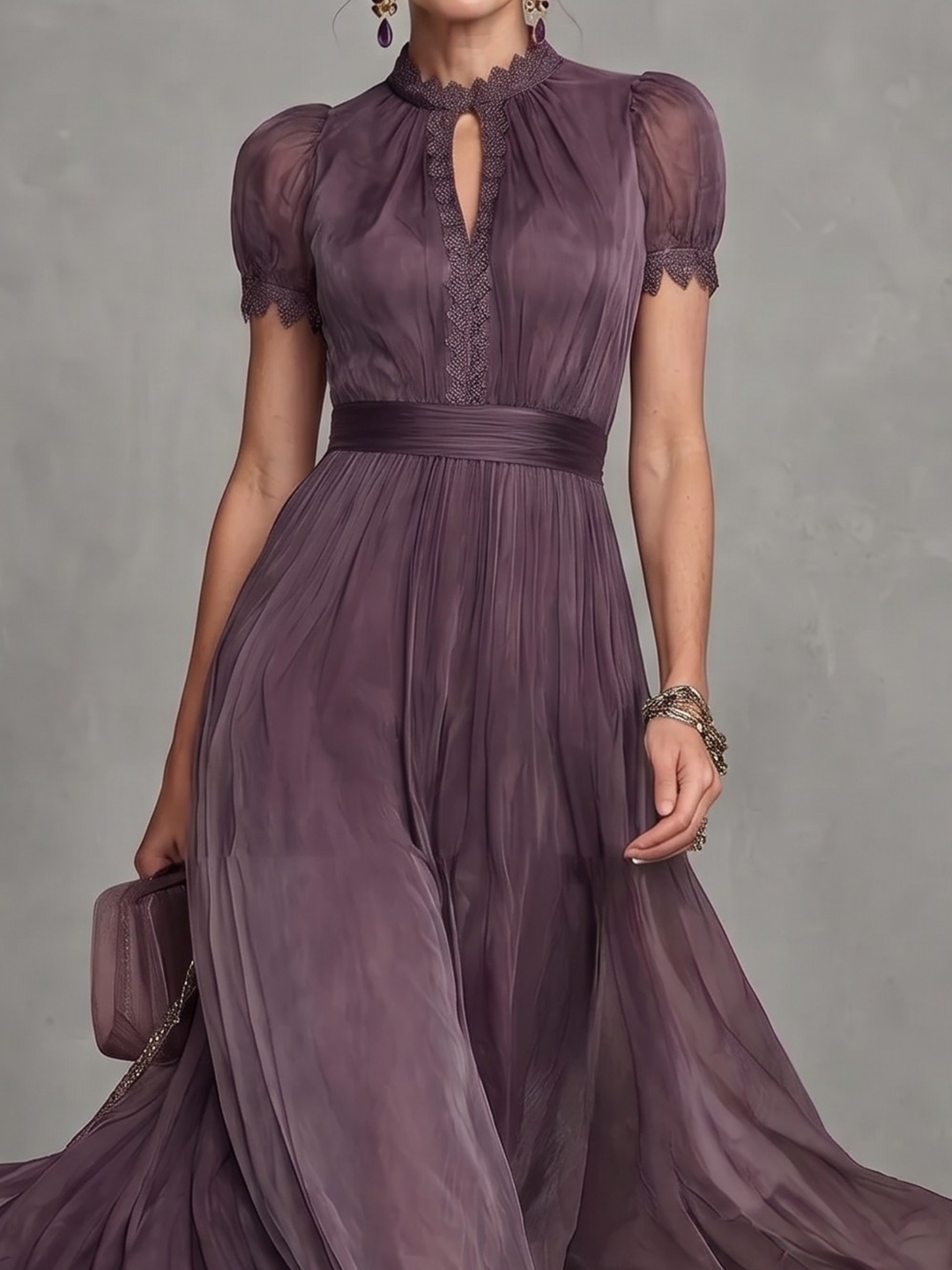 Ashley | Elegante Chiffon-Maxikleed