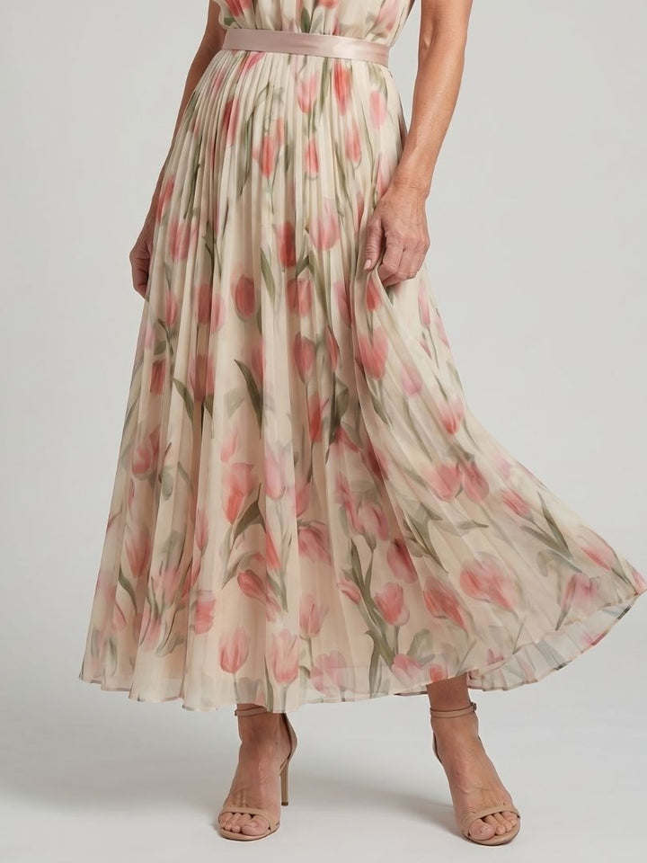 Aurelle | Halter-Neck Bloemenjurk Midi