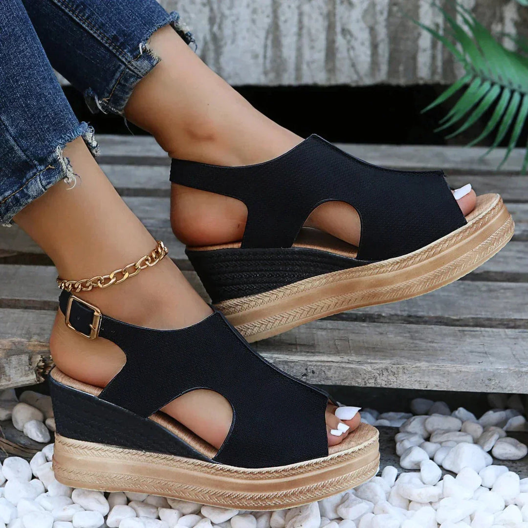 Anna-Caroline | Ontspannen Wedgesandalen
