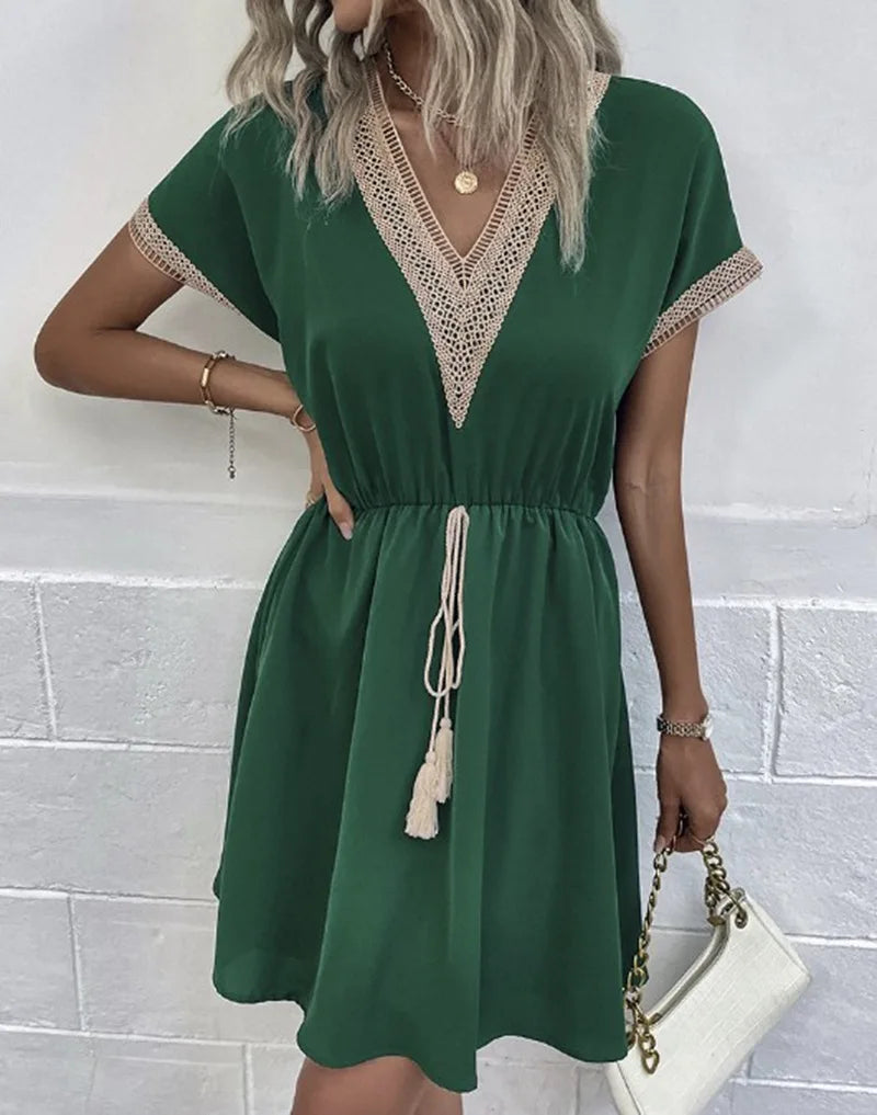 Sabrina - Elegantes Boho-Kleid