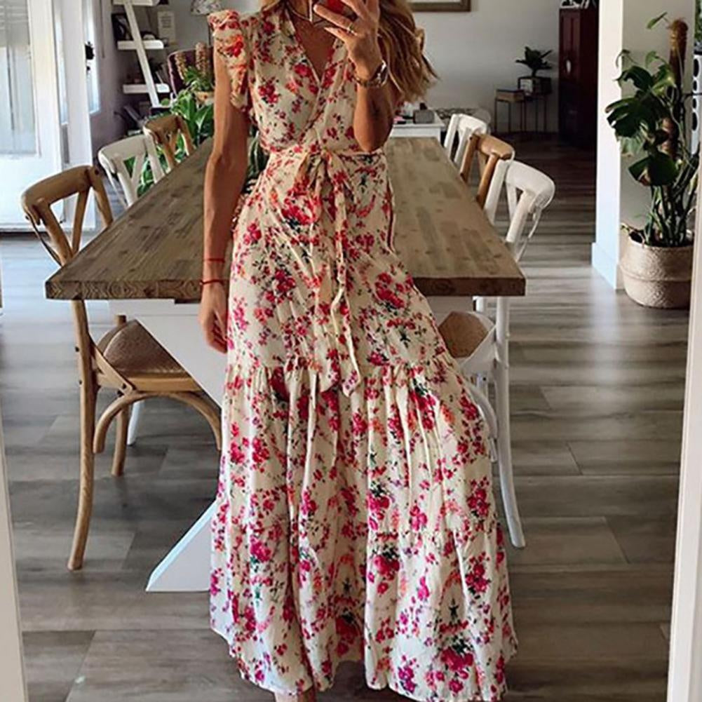 Shera - Maxi Kleid mit Blumenmuster