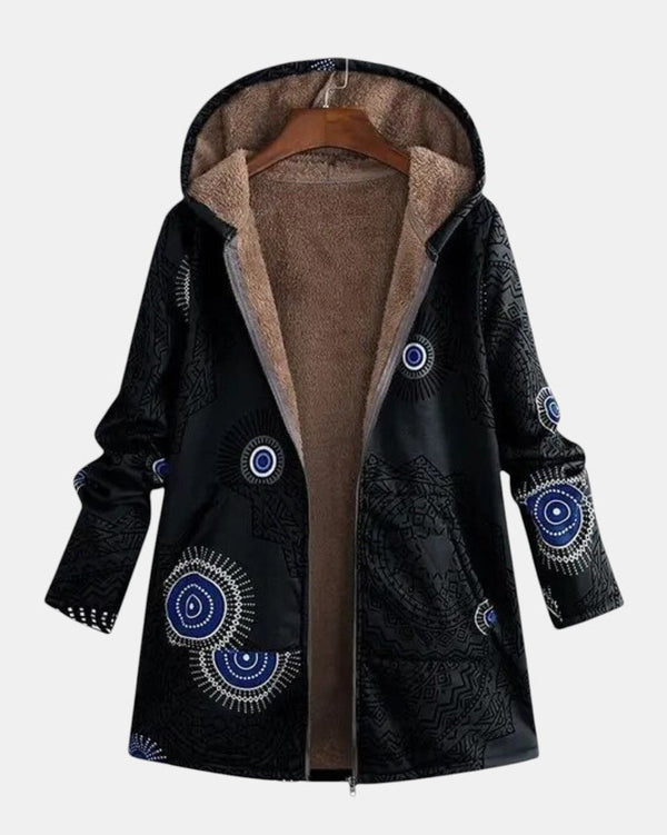 Sage – Sherpa-Jacke mit tribal Muster