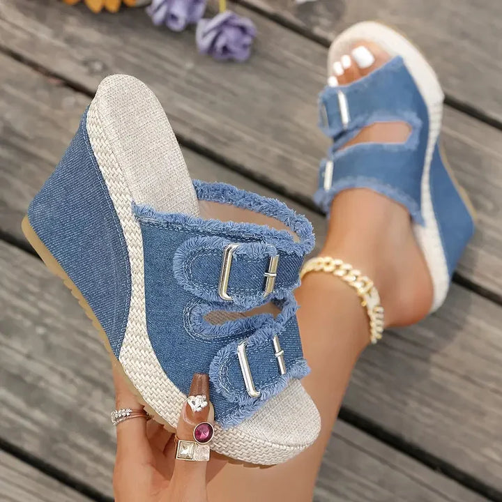 Atelier | Wedge Sandalen met Franjes