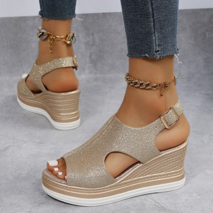 Anna-Caroline | Ontspannen Wedgesandalen