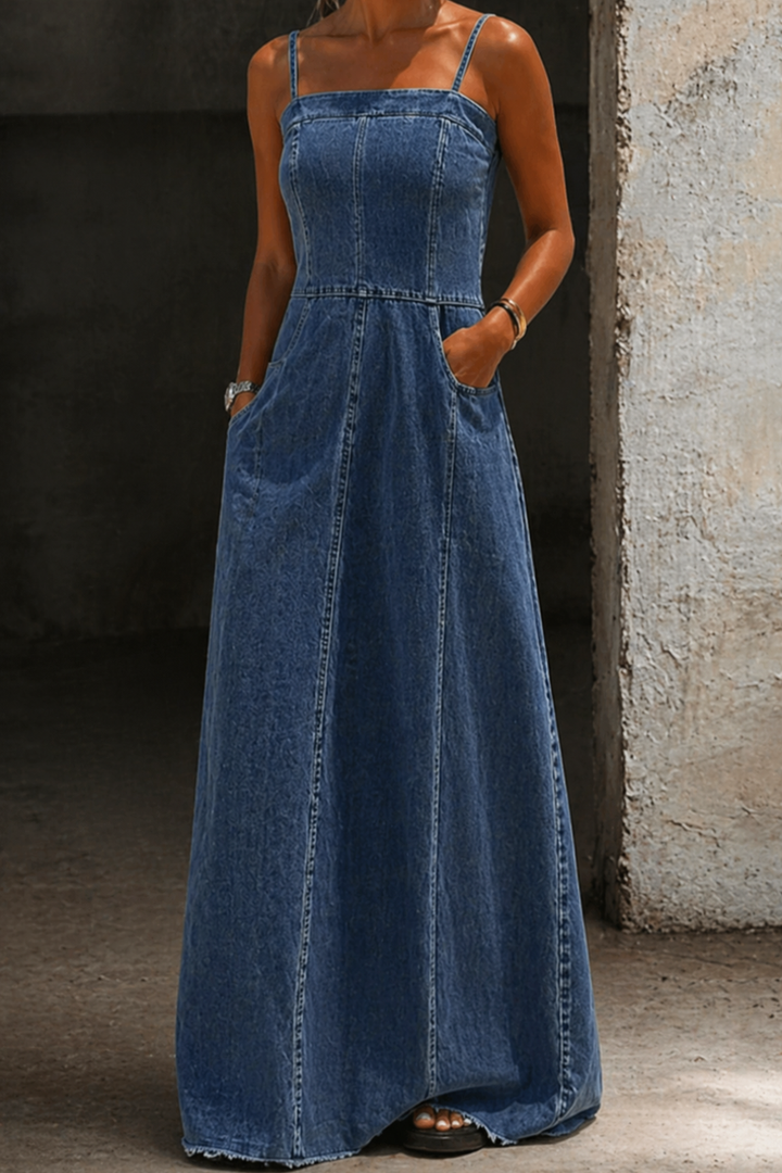 Savannah | Vintage Denim Maxidress