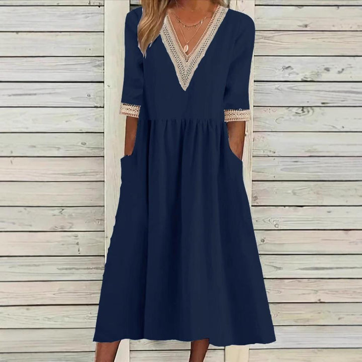 LIVIA | MIDILANGE SPITZENKLEID