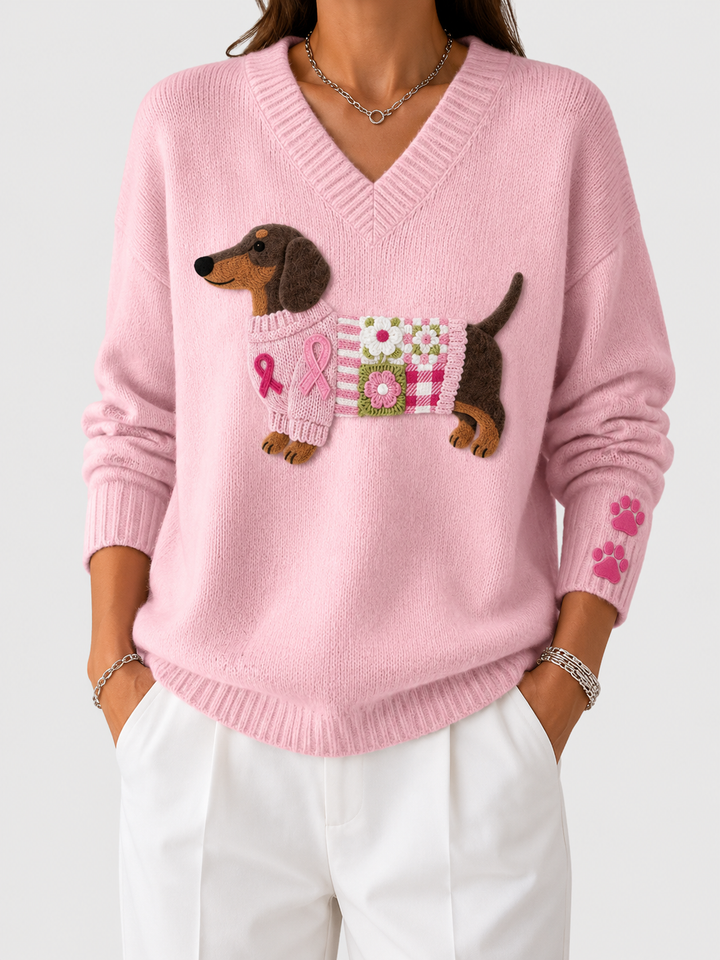 Naoni | Pullover aus Strick mit Dackelmuster