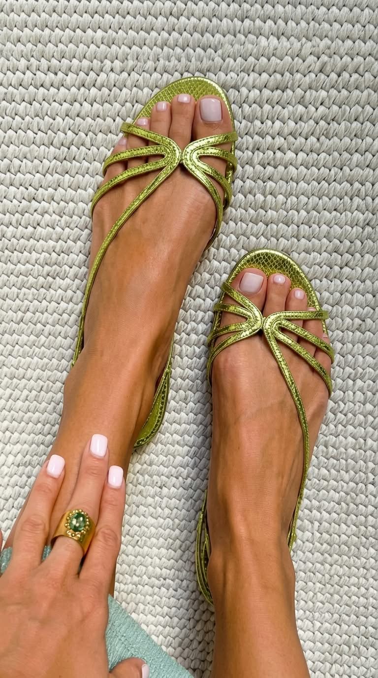 Ginevra | Goldene Sandalen Elegante Sommer