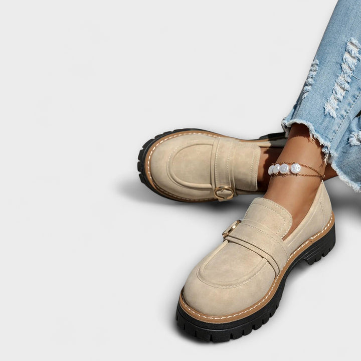 Lora™ | Casual Instapschoenen met Ronde Neus