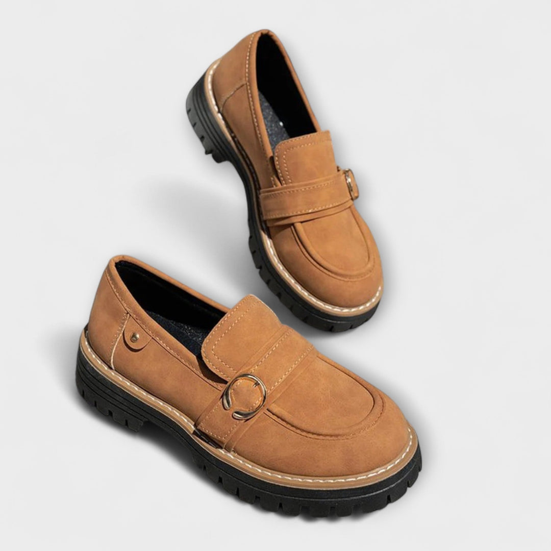 Lora™ | Casual Instapschoenen met Ronde Neus
