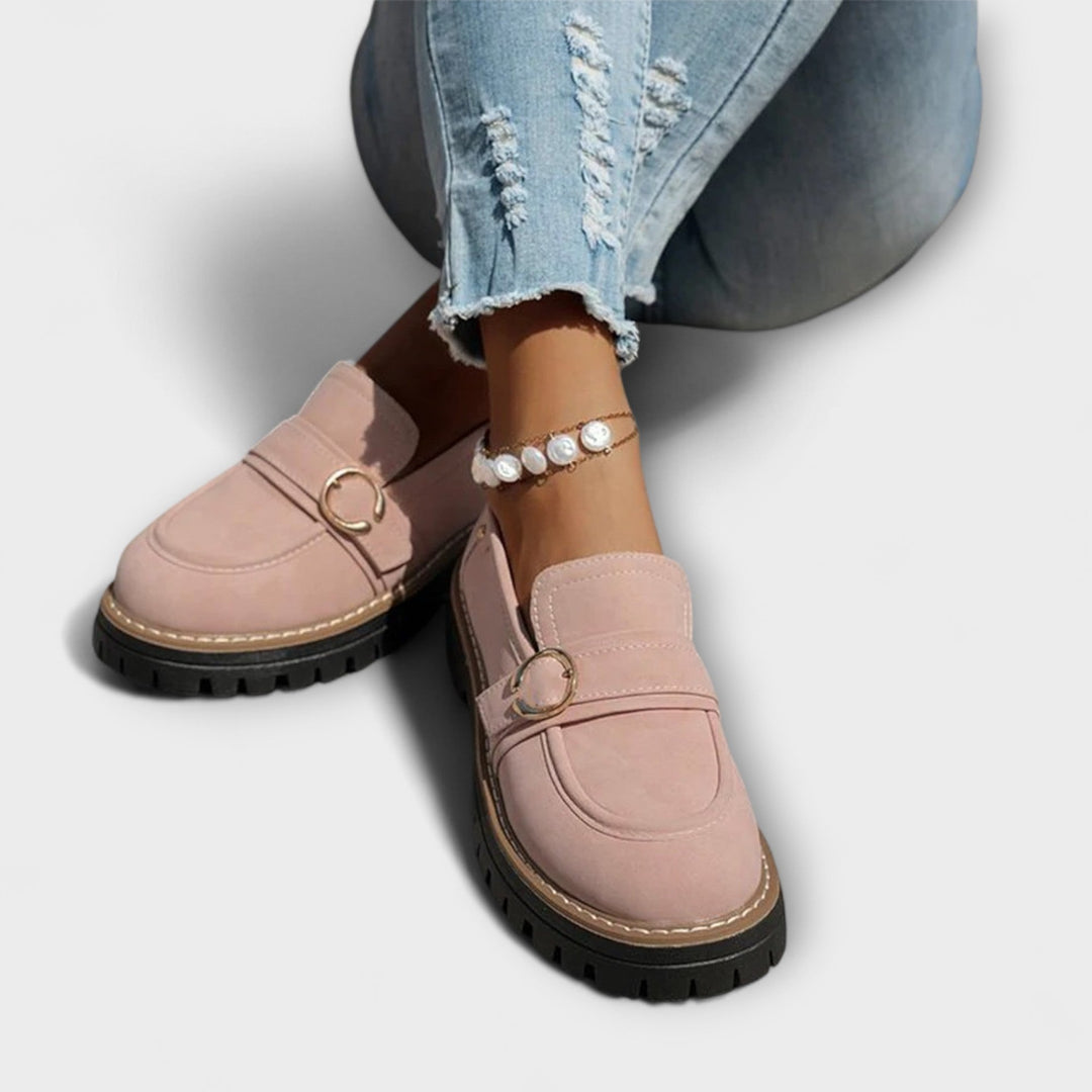 Lora™ | Casual Instapschoenen met Ronde Neus