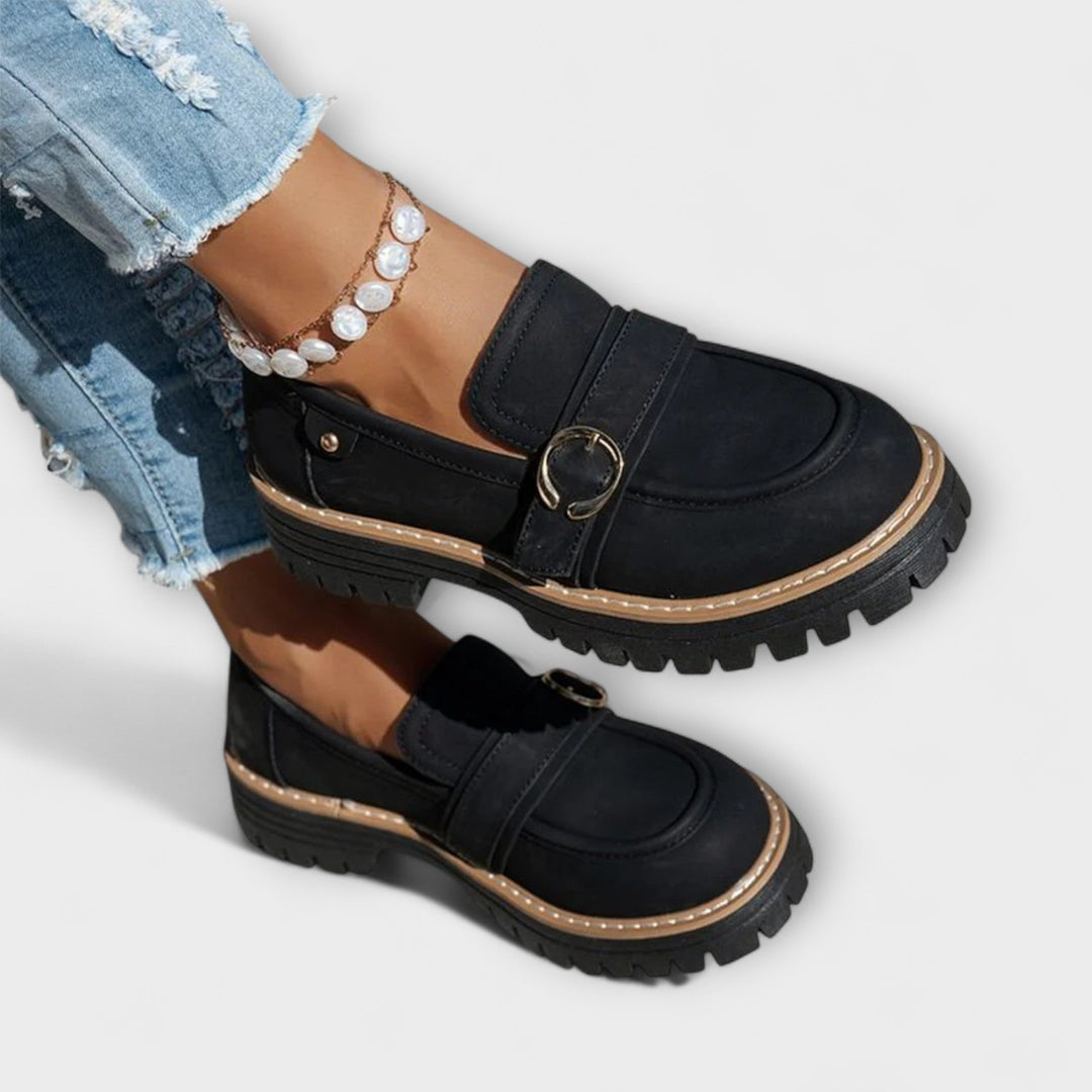 Lora™ | Casual Instapschoenen met Ronde Neus