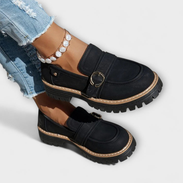 Lora™ | Casual Instapschoenen met Ronde Neus