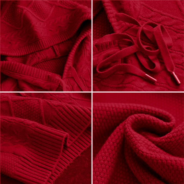Emily | Kapuzenpullover aus Zopfstrick