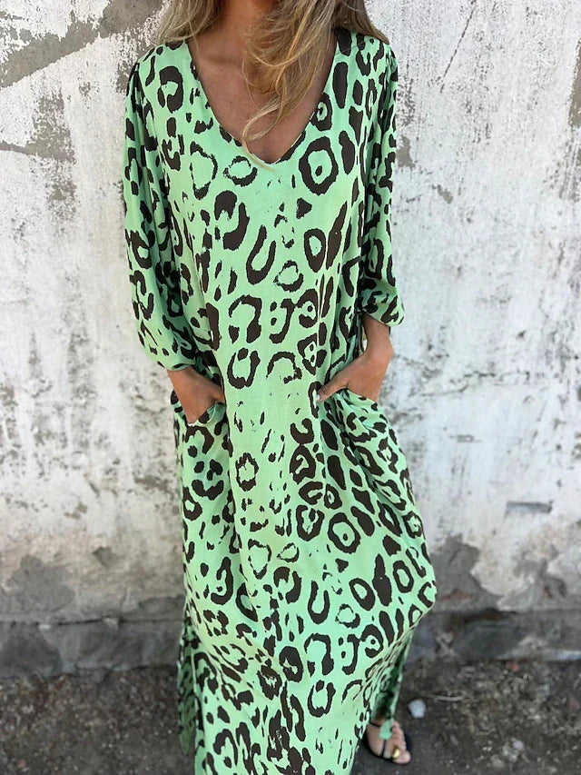 Jessa - Maxikleid Leopard