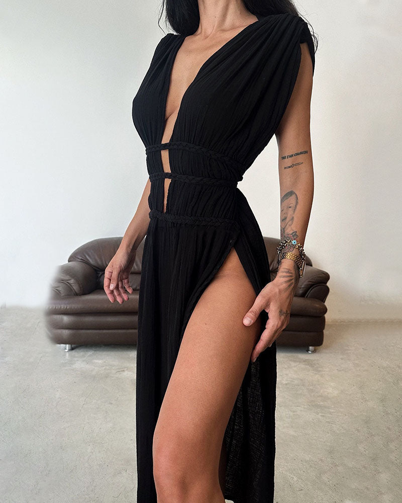 Zolla - Texturiertes Kleid mit Schlitz