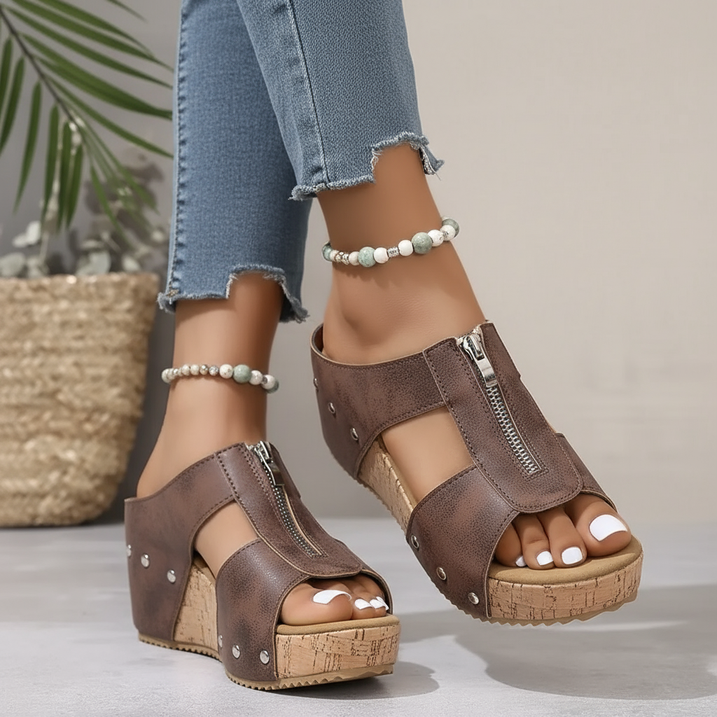 Anna-Dorothea | Trendy Wedgesandalen