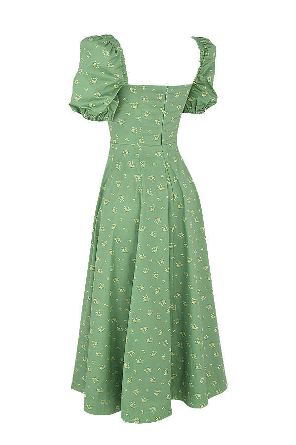 Aviana - Kleid mit Puffärmeln Bloom