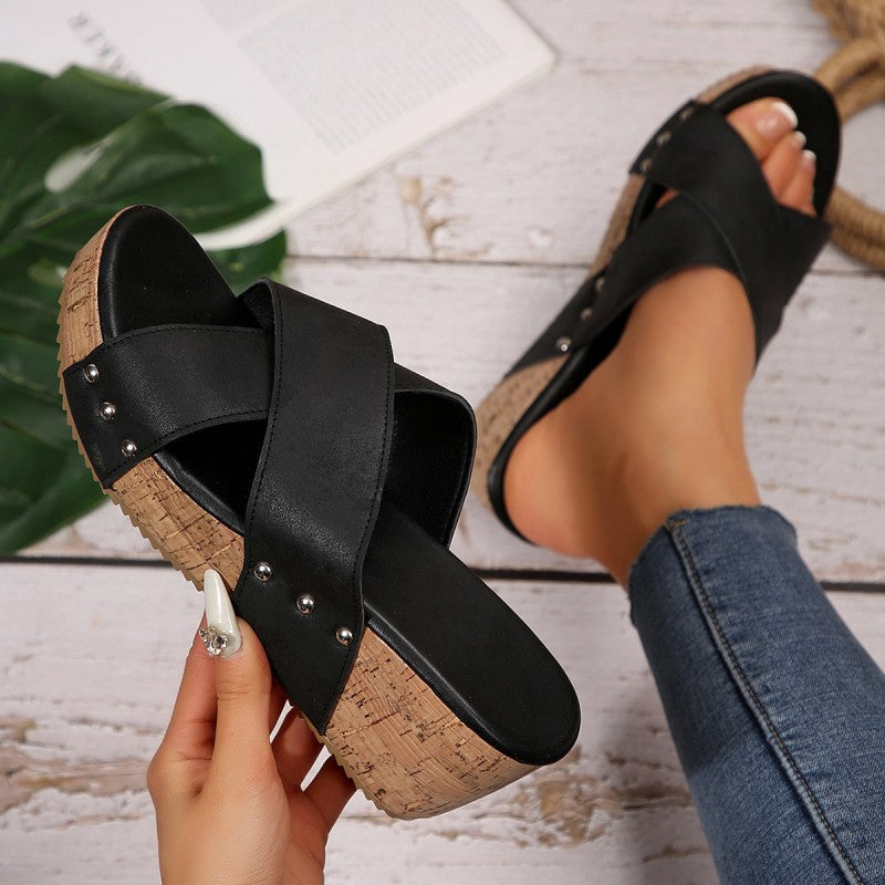 Eva-Marlene | Boho-Wedgesandalen
