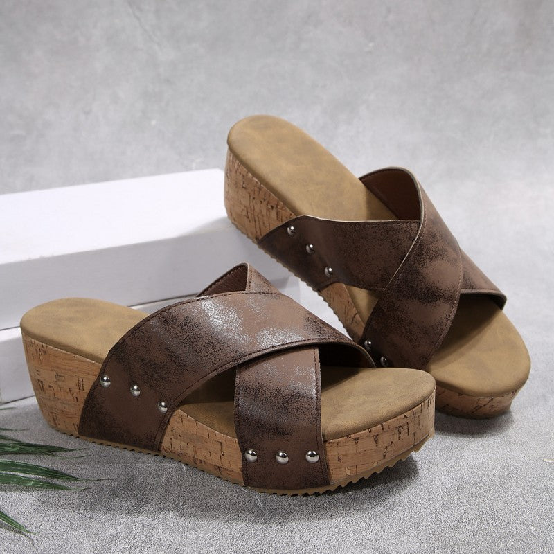 Eva-Marlene | Boho-Wedgesandalen